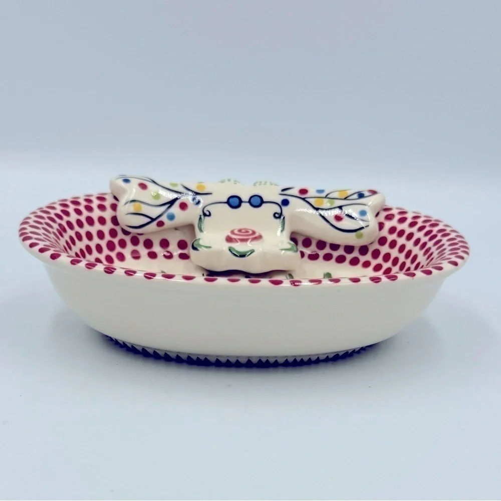Caffco Simply Christmas Collection Ceramic Reindeer Soap-dish Mandy Bagwell